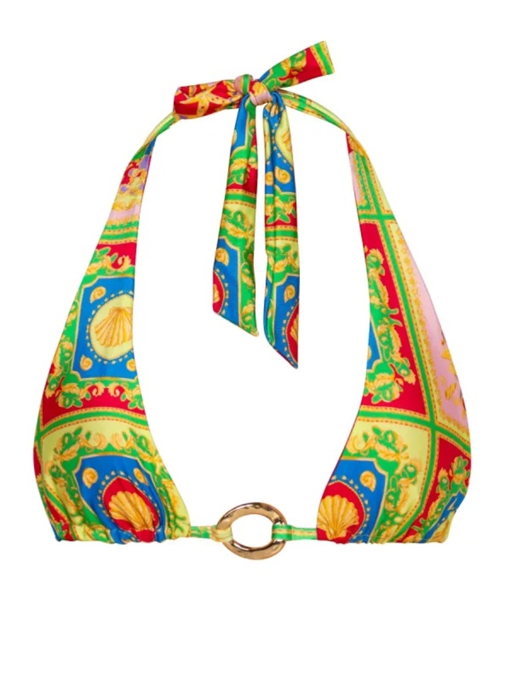 NWT Sommer Swim RYAN Halter Bikini Top in Posidonia Multicolor Print